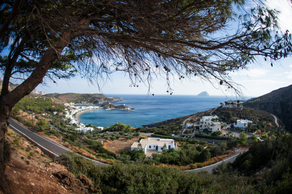 Scenic and beautiful landscape with seaview, Kythira, Greece